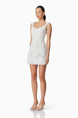 Eliza Mini Dress in White