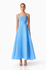 Briallen Jacquard Gown in Blue