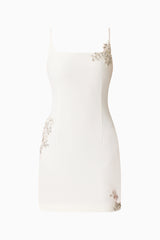 Veda Embellished Mini Dress in White
