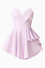 Saphine Frill Mini Dress in Pink