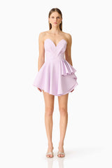 Saphine Frill Mini Dress in Pink