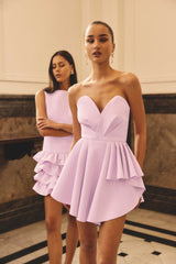 Saphine Frill Mini Dress in Pink