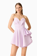 Saphine Frill Mini Dress in Pink