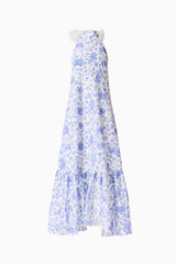 Elin Halter Gown in Blue Floral