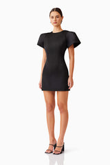 Blake Puff Sleeve Mini Dress in Black