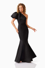 Blake One Shoulder Maxi Dress in Black