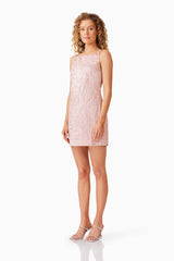 Joesphine Mini Shift Dress in Pink