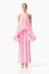 Poppy Cape Gown in Pink