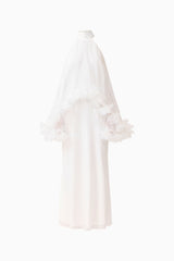 Poppy Cape Gown in White