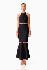 Naomi Halter Gown in Black