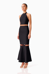 Naomi Halter Gown in Black