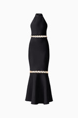 Naomi Halter Gown in Black