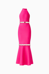 Naomi Halter Gown in Raspberry Pink