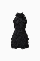 Cherry Blossom Mini Dress in Black