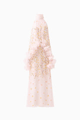 Tulsia Floral Cape Maxi Dress in Pink