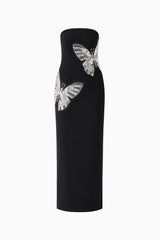 Mira Strapless Gown in Black
