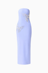 Mira Strapless Gown in Blue
