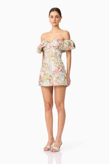 Calaantha Off The Shoulder Romper in Floral