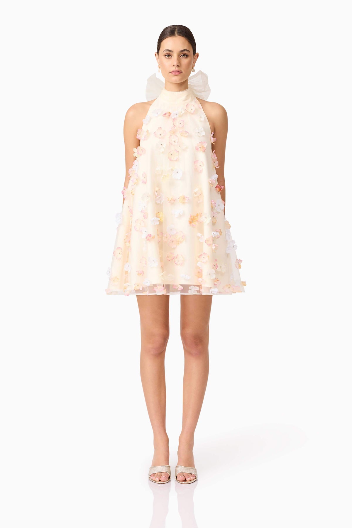 Livia Trapeze Mini Dress in Yellow
