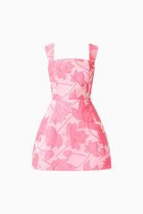 Dionne Tulip Mini Dress in Pink Floral