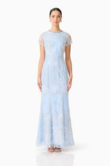 Annabelle Embellished Gown in Blue