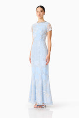 Annabelle Embellished Gown in Blue