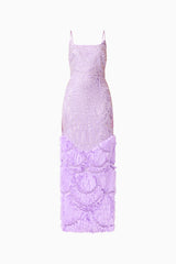 Cerise Embellished Gown in Purple