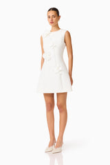 Reina Applique Mini Dress Dress White