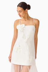 Reina Applique Gown in White