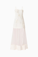 Reina Applique Gown in White