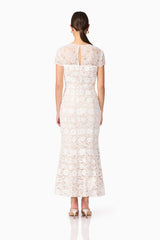 Margot Lace Maxi Dress in White
