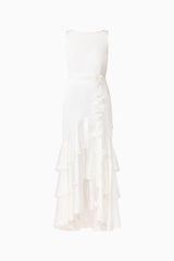 Erielle Tiered Gown in White