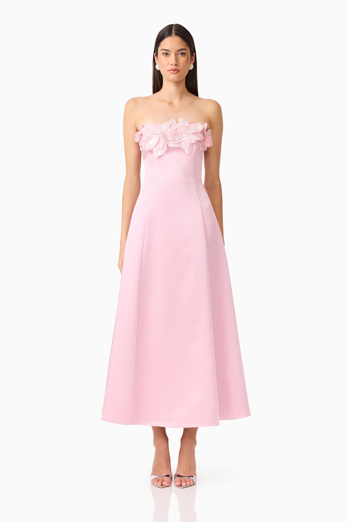 Espera Applique Gown in Rose Pink