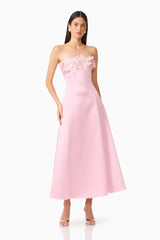 Espera Applique Gown in Rose Pink