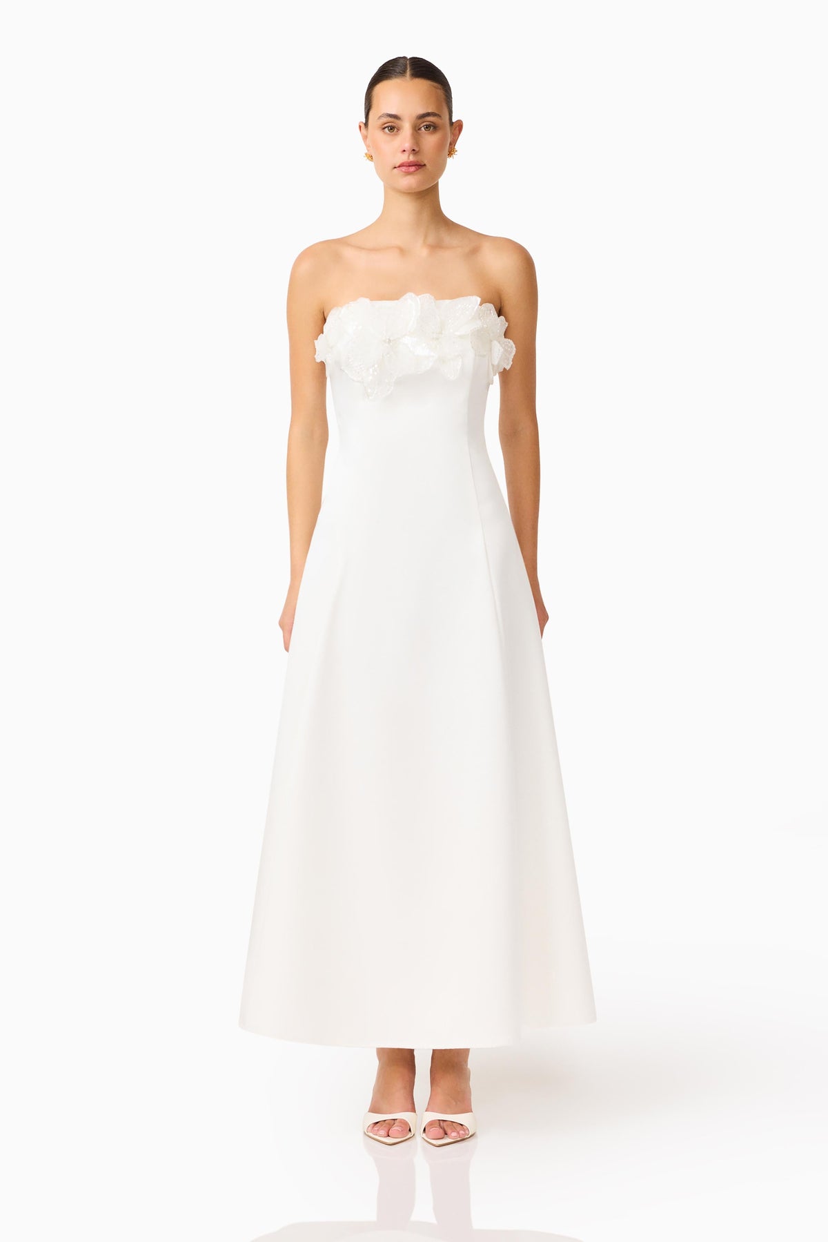 Espera Strapless Gown in White