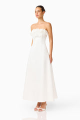 Espera Strapless Gown in White