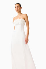 Espera Strapless Gown in White
