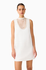 Espera Shift Mini Dress in White