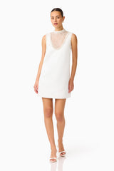 Espera Shift Mini Dress in White