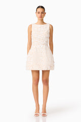 Silvana Tulip Mini Dress in Cream