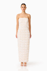 Silvana Column Gown in Cream