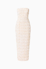 Silvana Column Gown in Cream