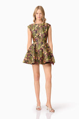Cindy A-Line Mini Dress in Floral