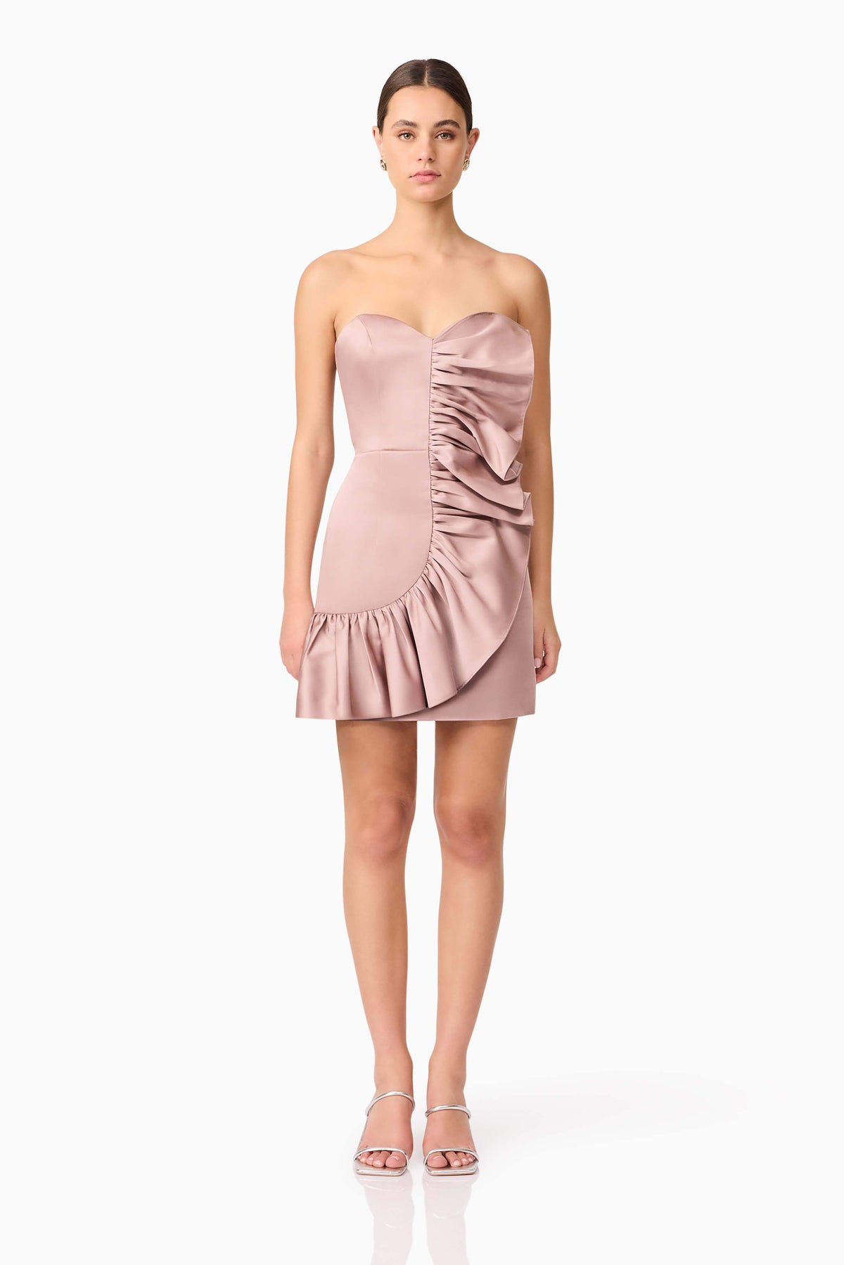 Laura Strapless Mini Dress in Pink