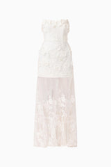 Lorina Sweetheart Gown in White