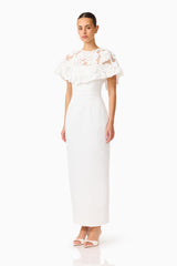 Lorina Cape Gown in White