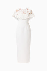 Lorina Cape Gown in White