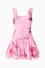 Eleanora Drop Waist Mini in Pink Floral
