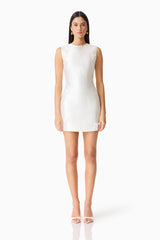 Tula Shift Mini Dress in White