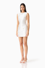 Tula Shift Mini Dress in White